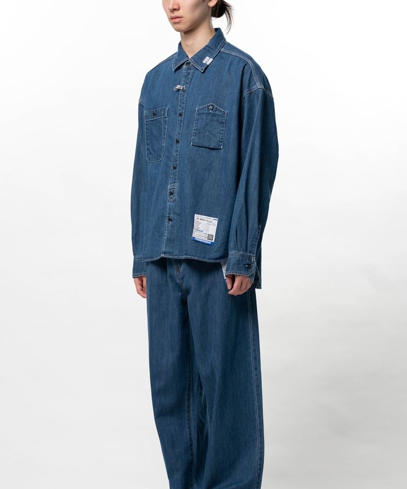 Cotton Tencel Denim Long-sleeve Shirt
