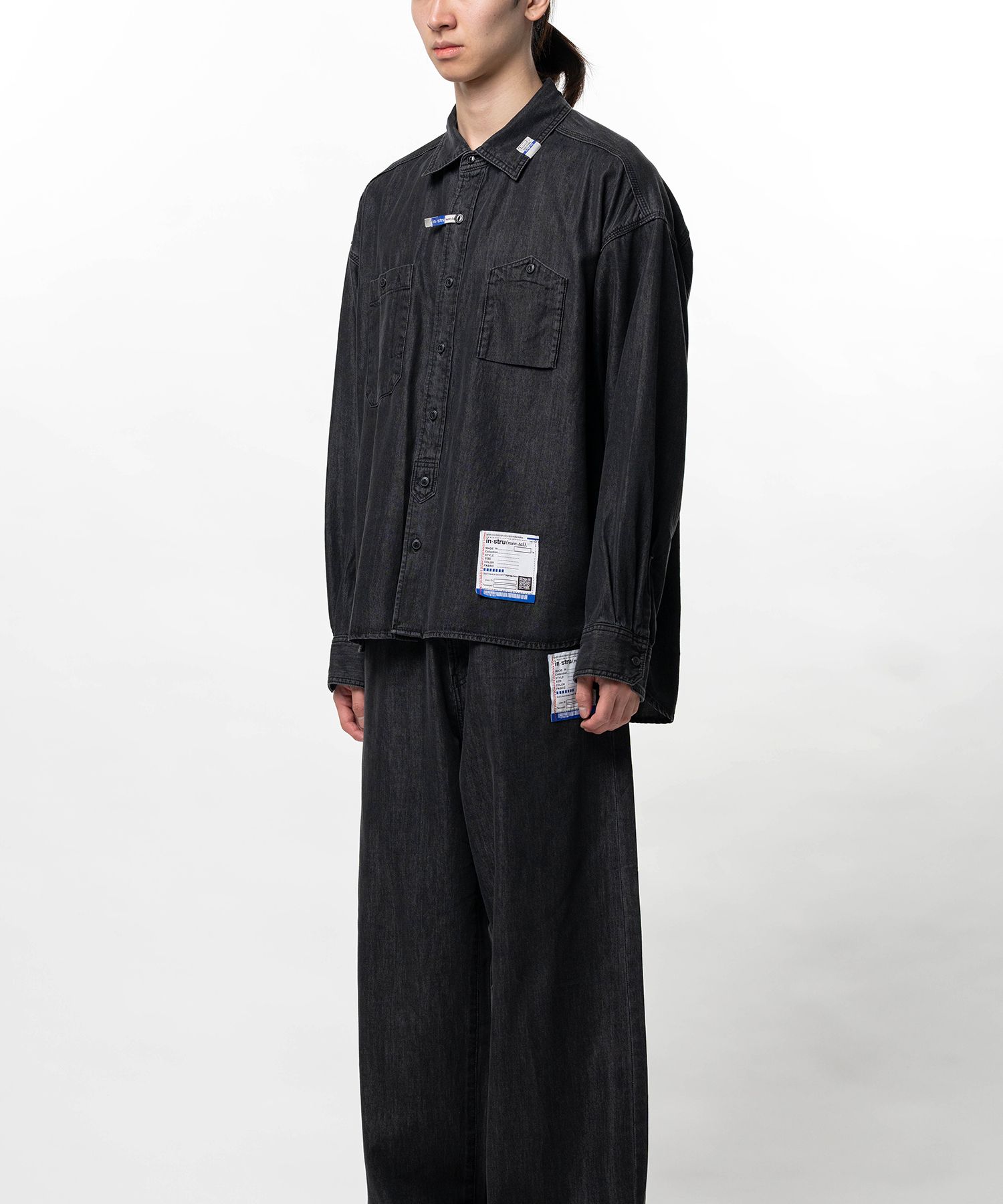 Cotton Tencel Denim Long-sleeve Shirt