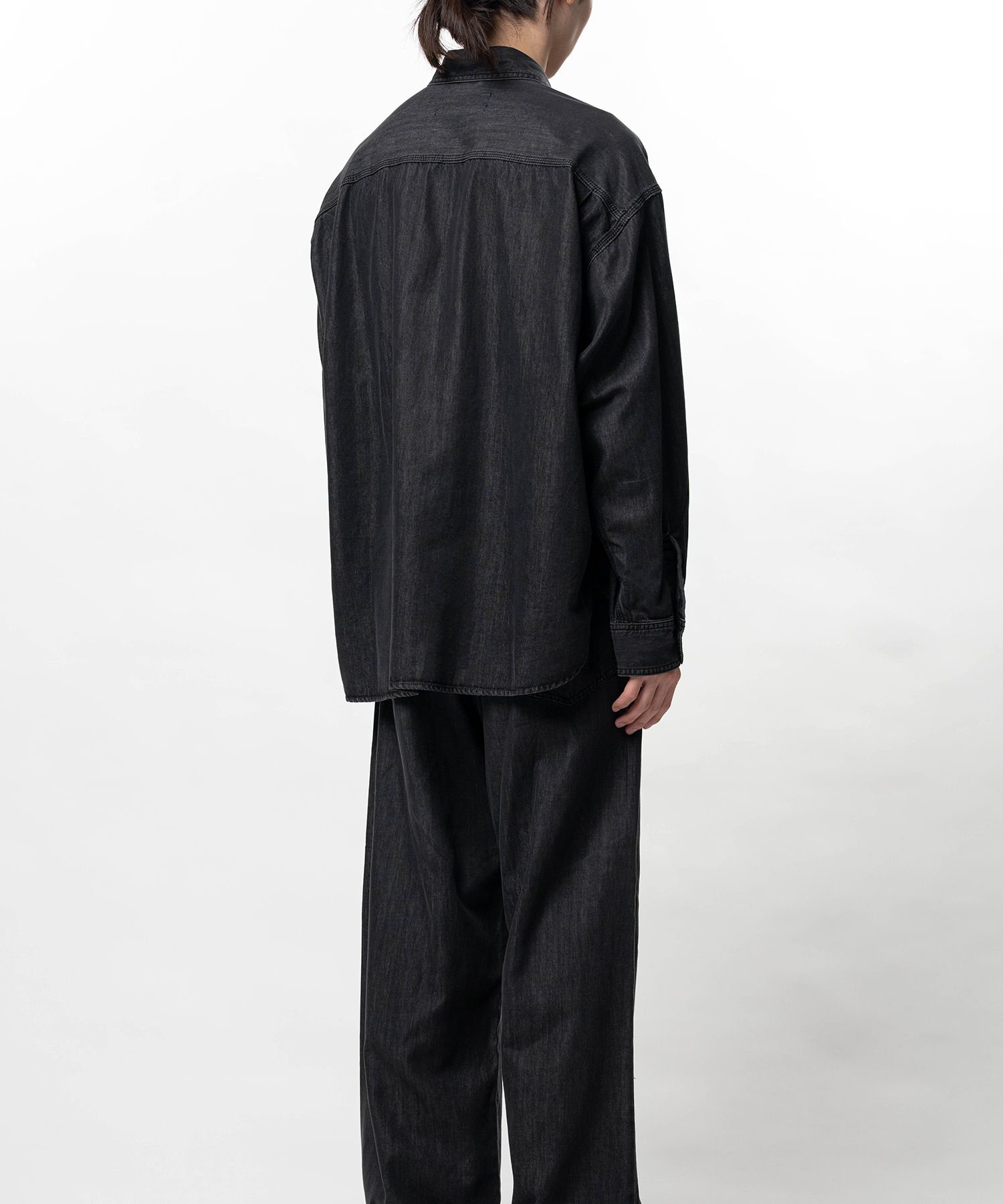 Cotton Tencel Denim Long-sleeve Shirt