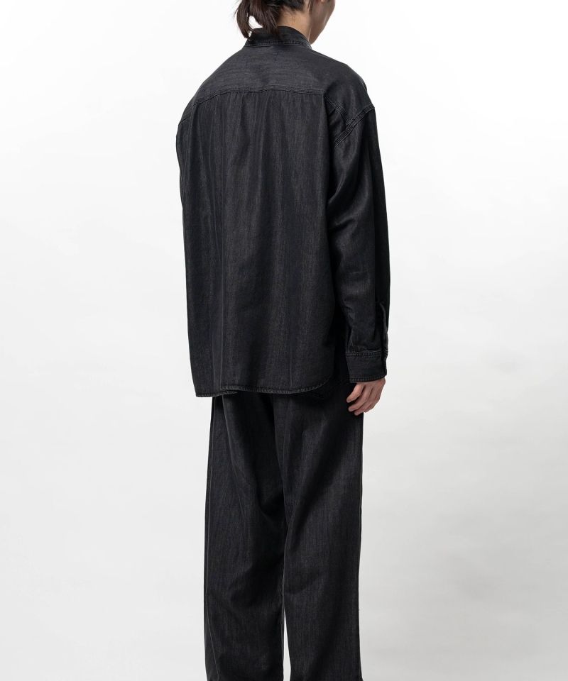Cotton Tencel Denim Long-sleeve Shirt
