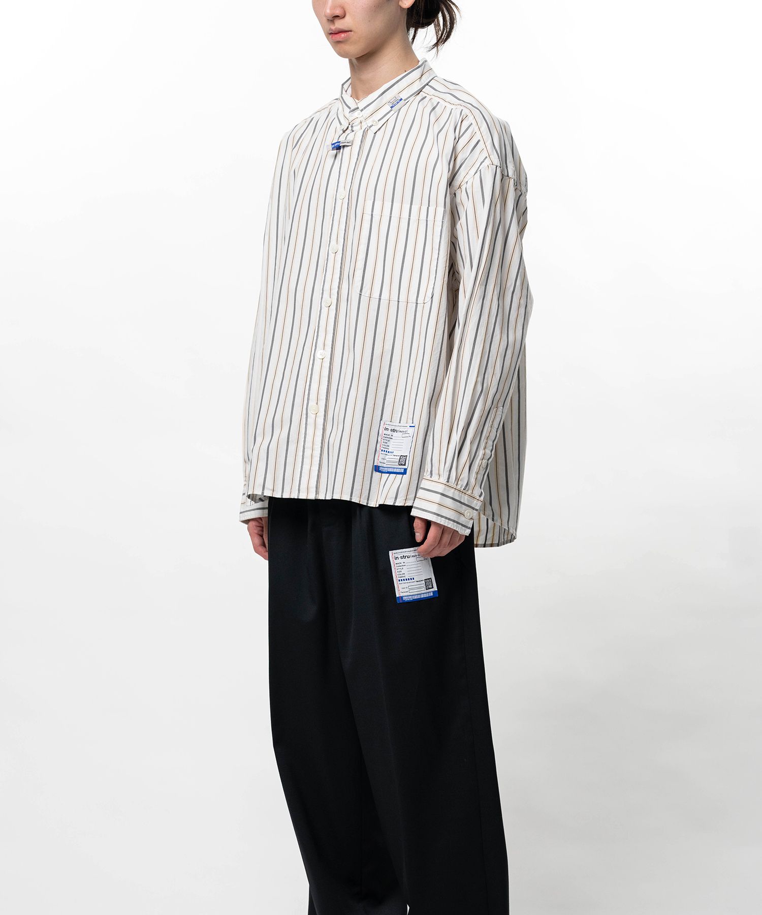 Cotton Oxford Stripe Long Sleeve Shirt