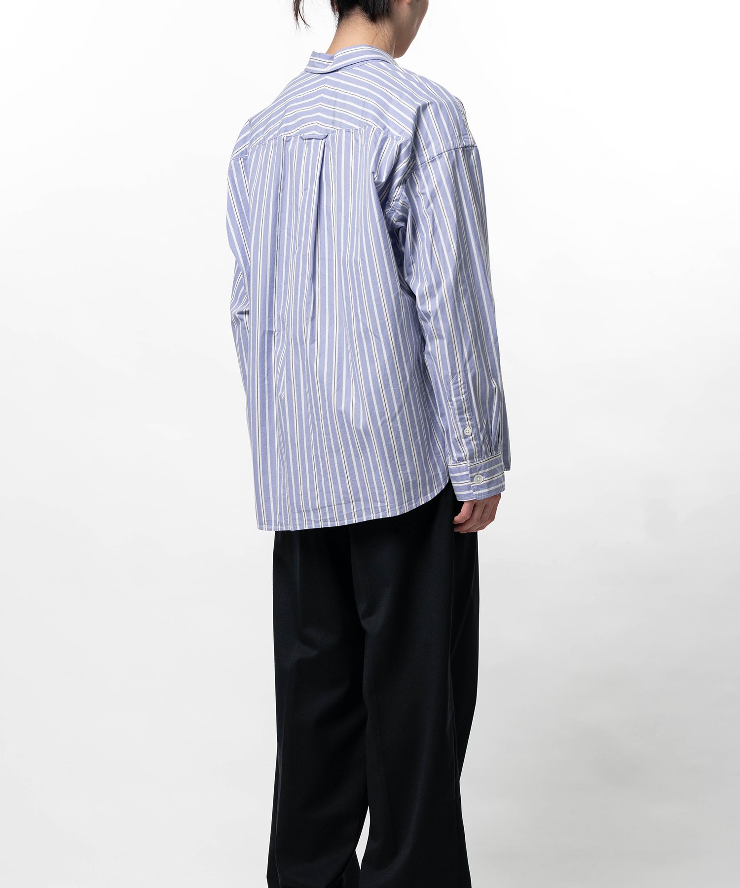 Cotton Oxford Stripe Long Sleeve Shirt
