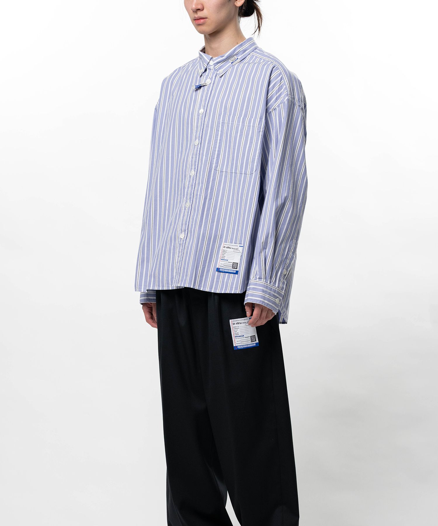 Cotton Oxford Stripe Long Sleeve Shirt