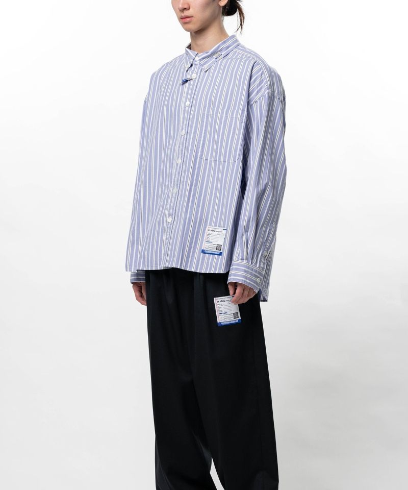 Cotton Oxford Stripe Long Sleeve Shirt