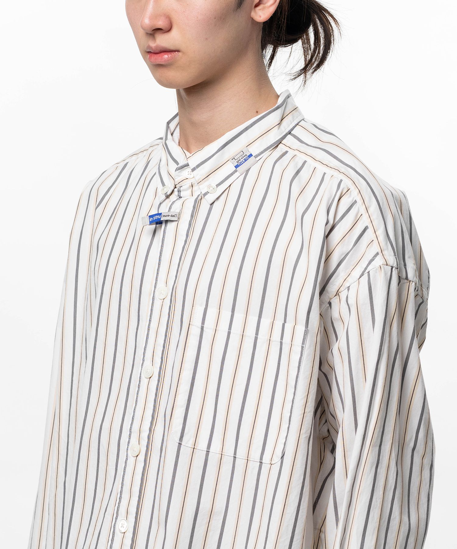 Cotton Oxford Stripe Long Sleeve Shirt