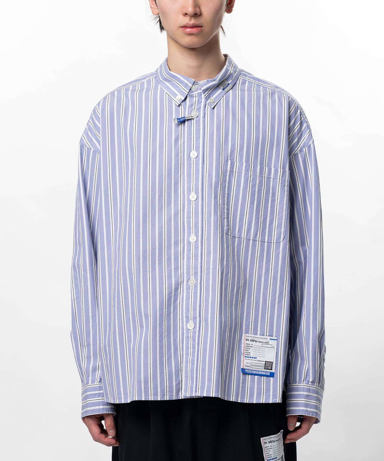 Cotton Oxford Stripe Long Sleeve Shirt