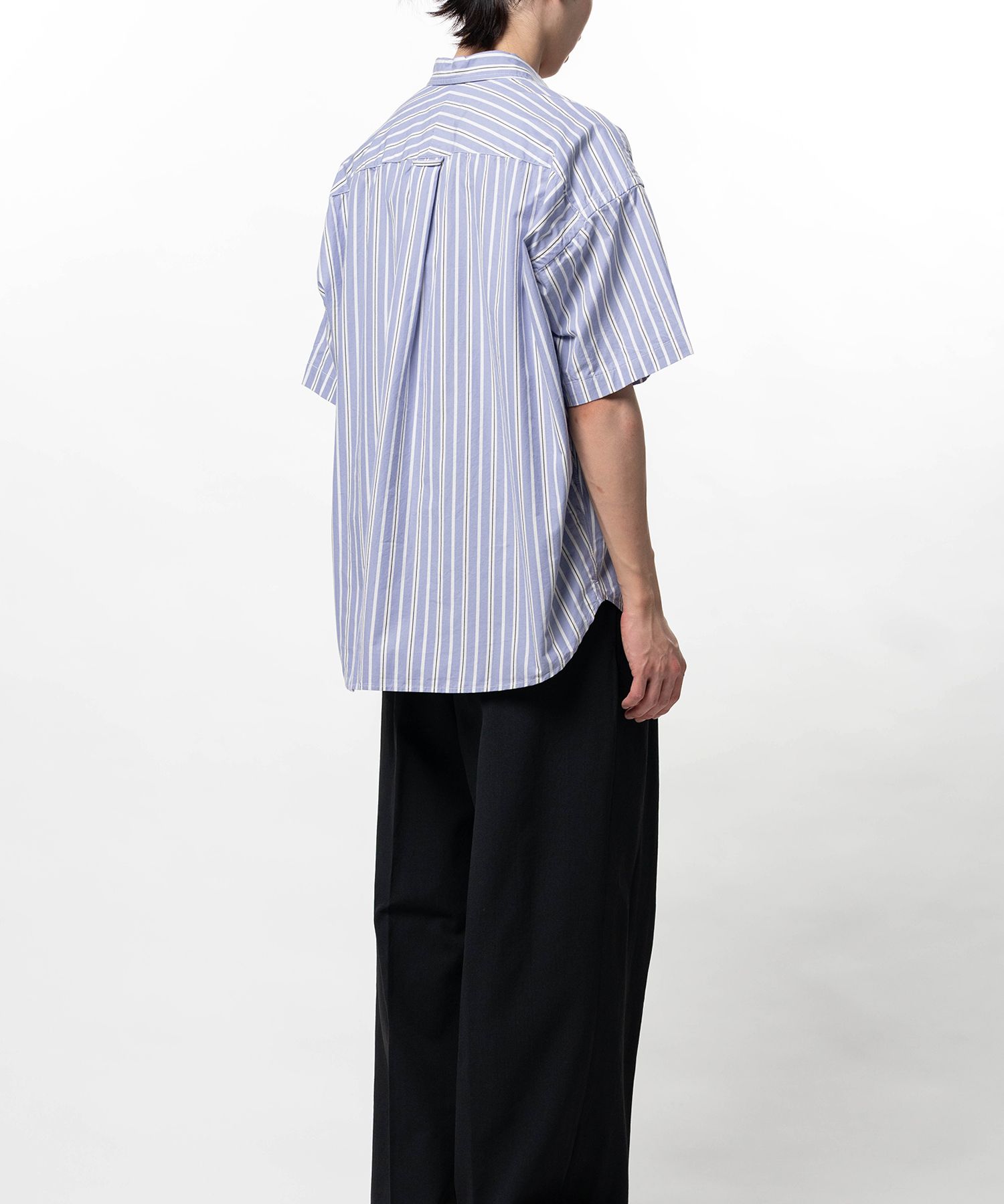 Cotton Oxford Stripe Short Sleeve Shirt