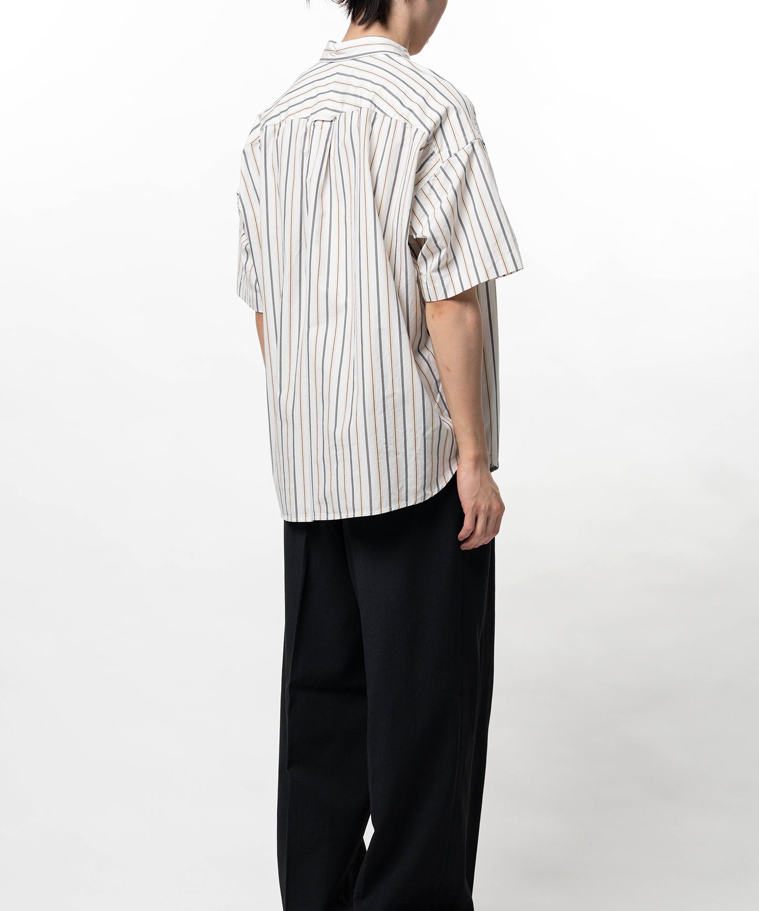Cotton Oxford Stripe Short Sleeve Shirt