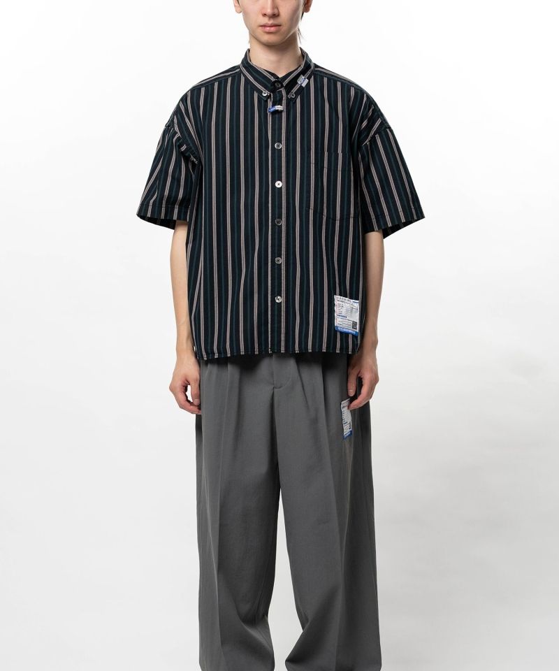 Cotton Oxford Stripe Short Sleeve Shirt