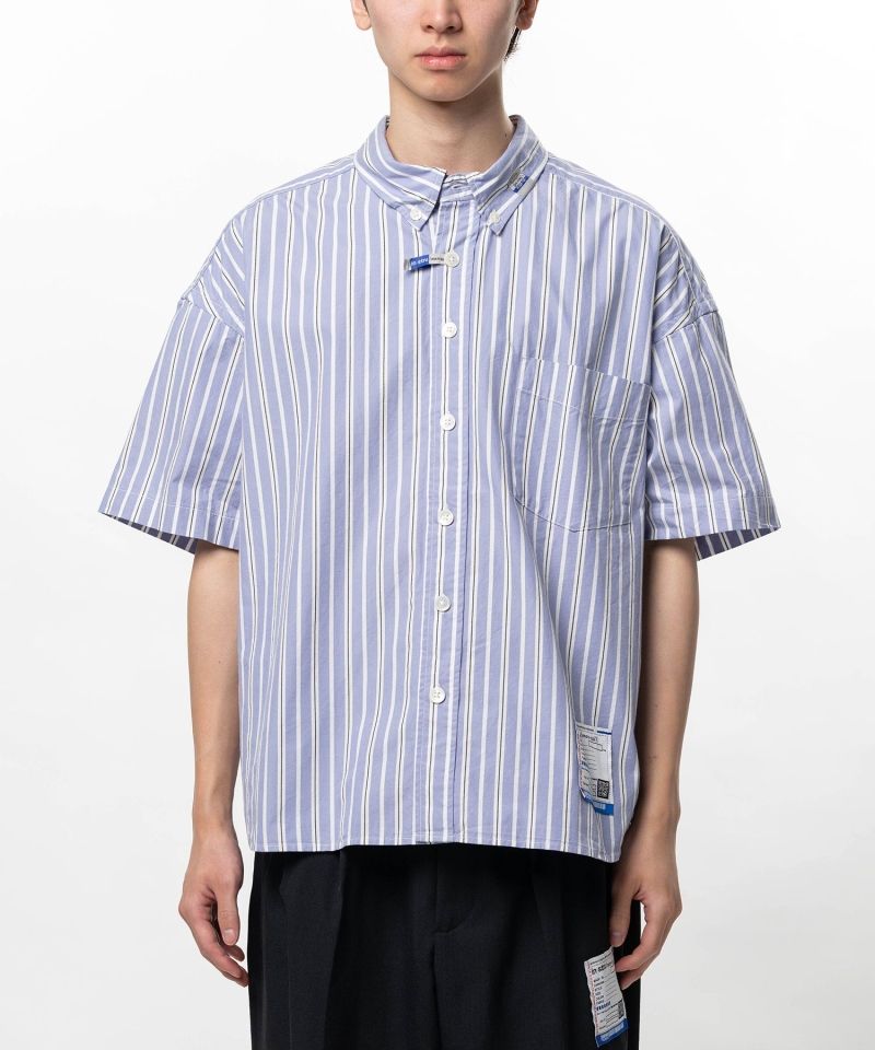 Cotton Oxford Stripe Short Sleeve Shirt