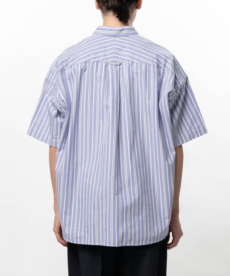 Cotton Oxford Stripe Short Sleeve Shirt