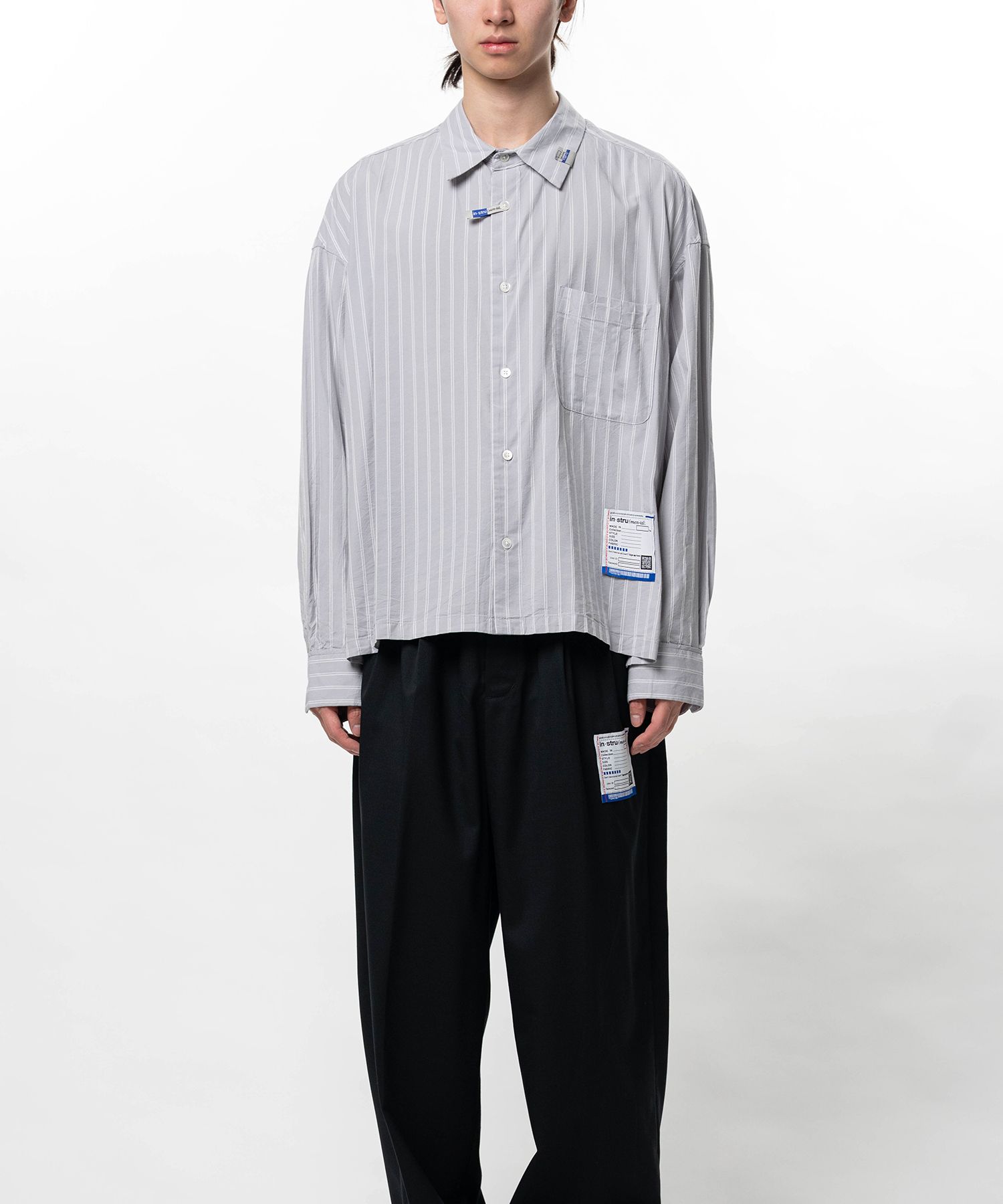 Cotton Rayon Stripe Dress Shirt