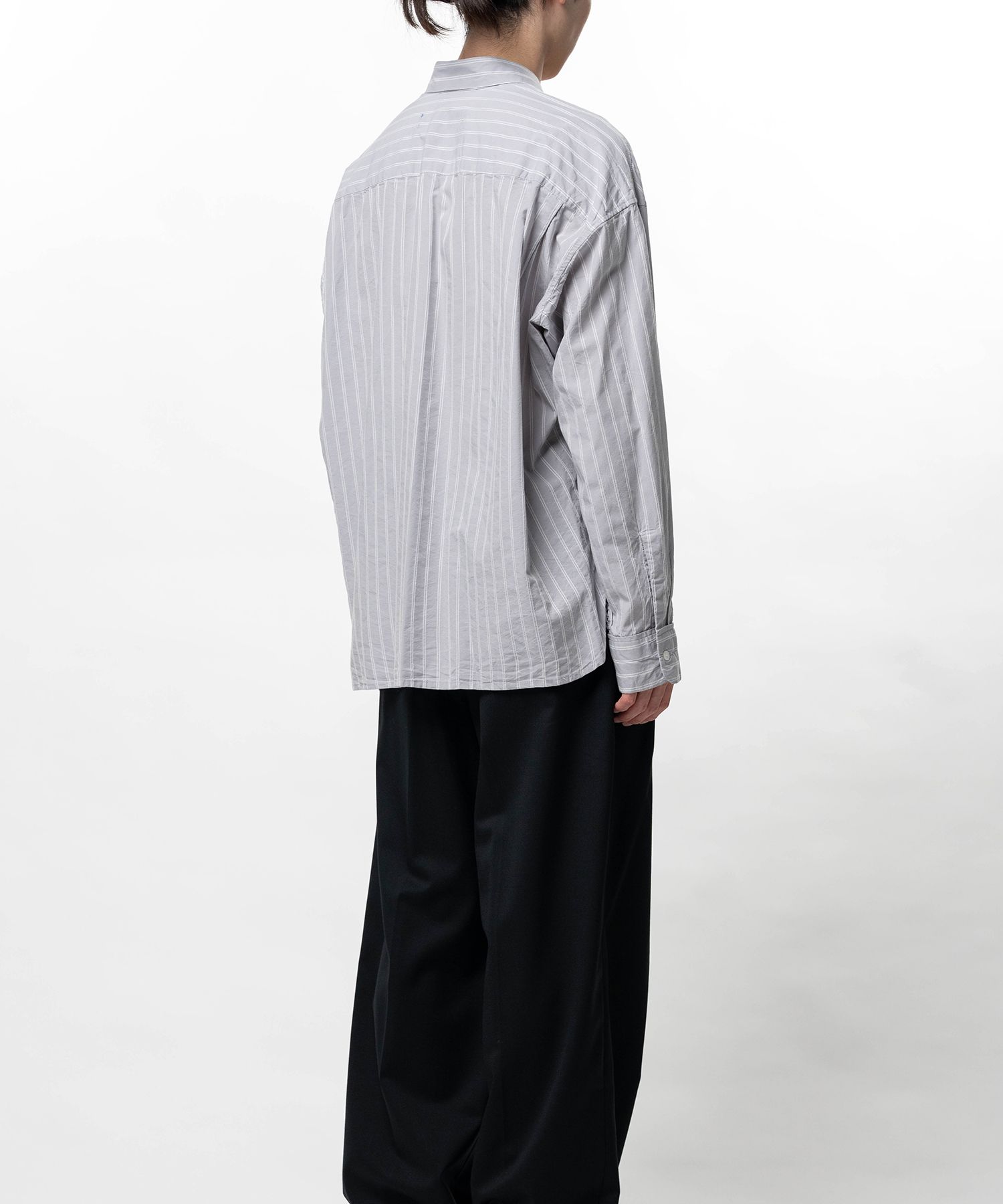 Cotton Rayon Stripe Dress Shirt