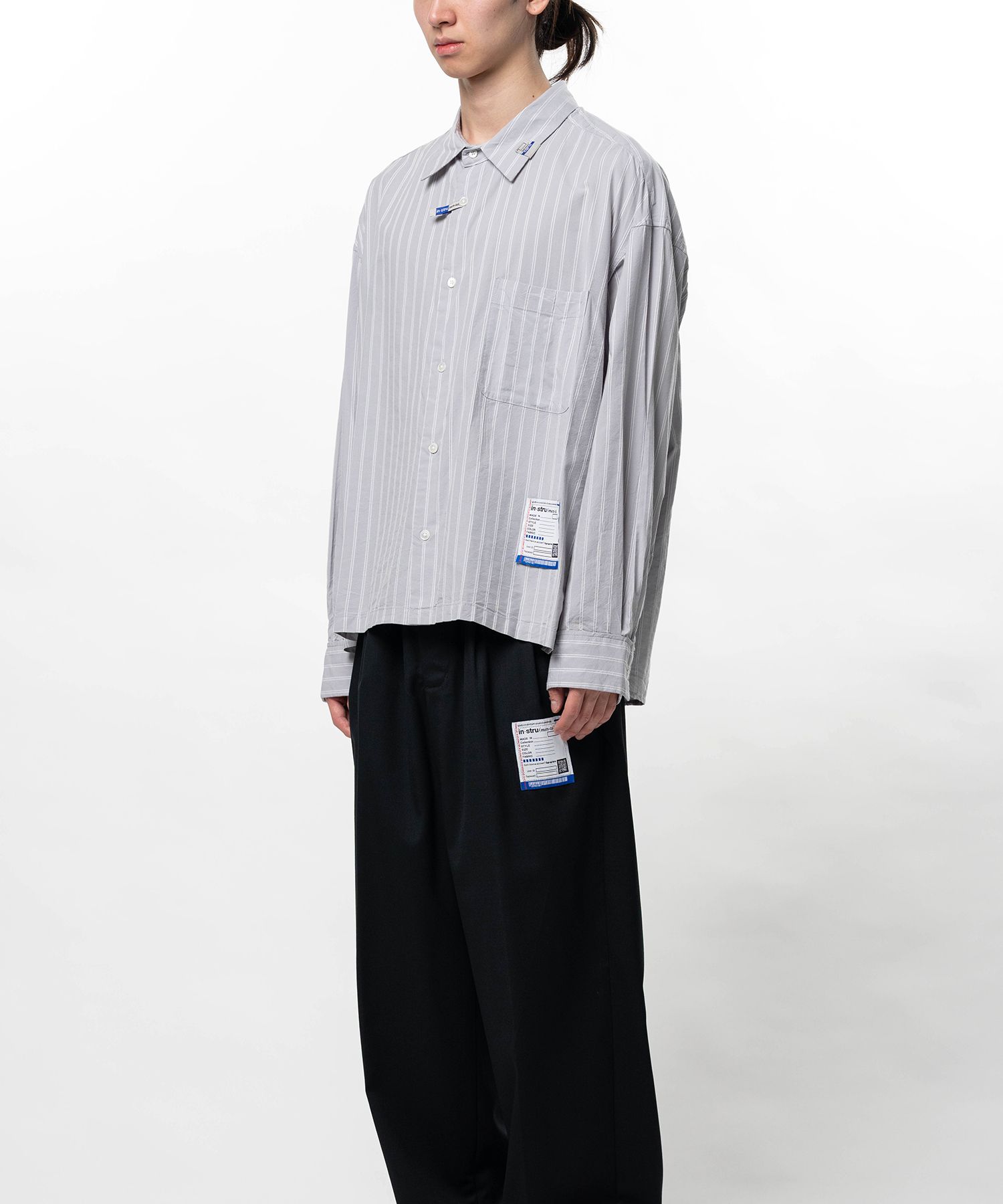 Cotton Rayon Stripe Dress Shirt