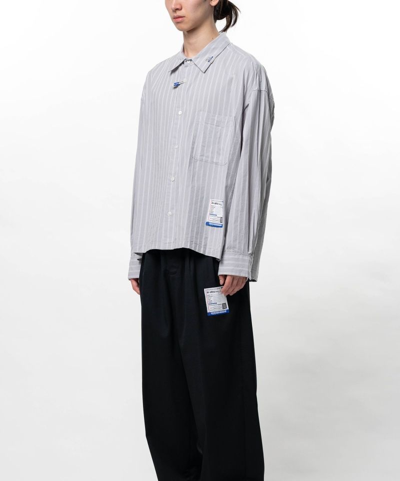 Cotton Rayon Stripe Dress Shirt