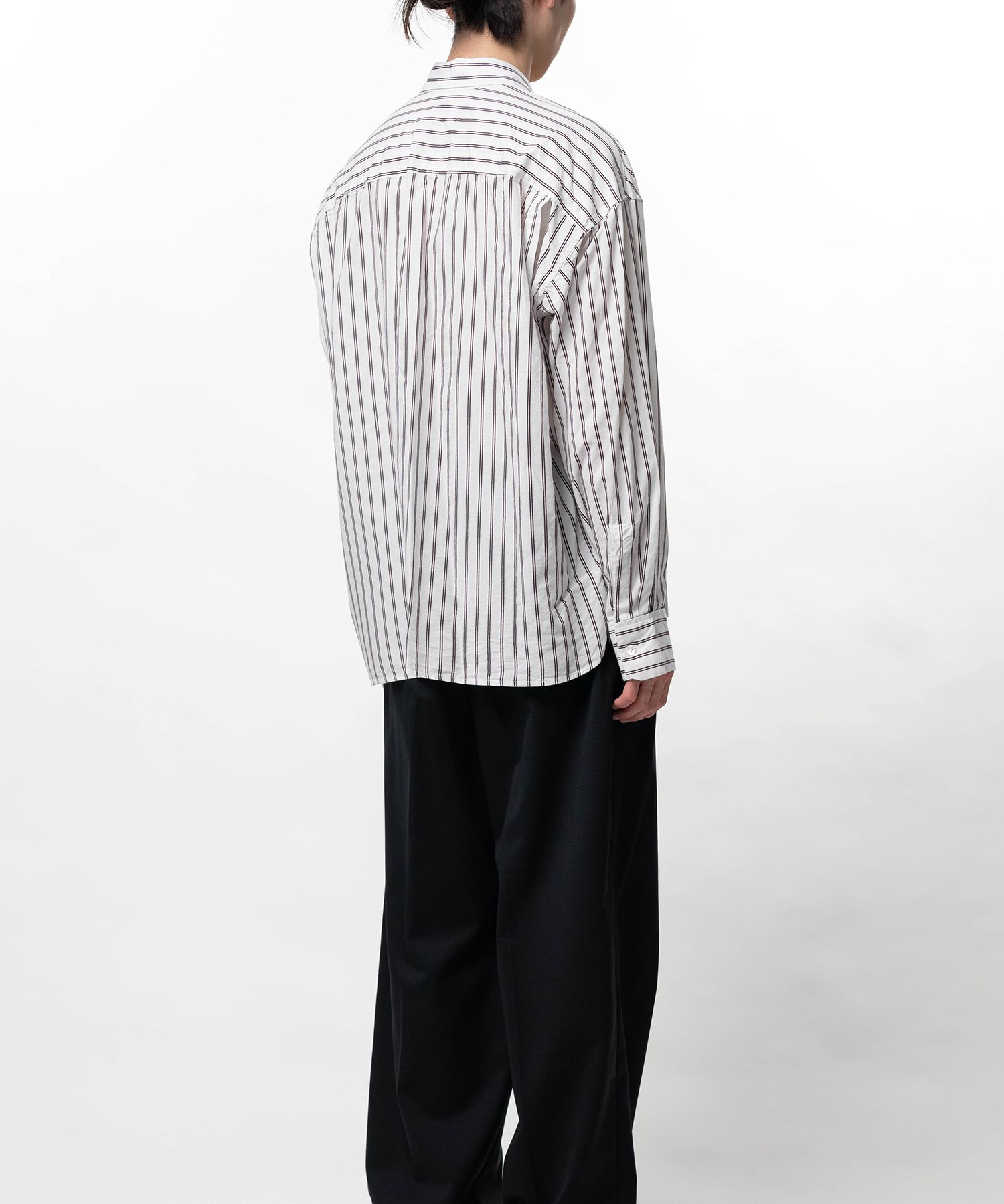 Cotton Rayon Stripe Dress Shirt