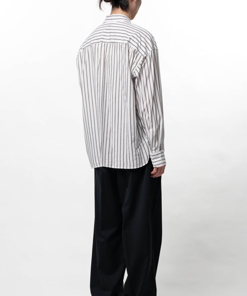 Cotton Rayon Stripe Dress Shirt