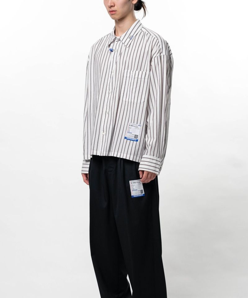 Cotton Rayon Stripe Dress Shirt