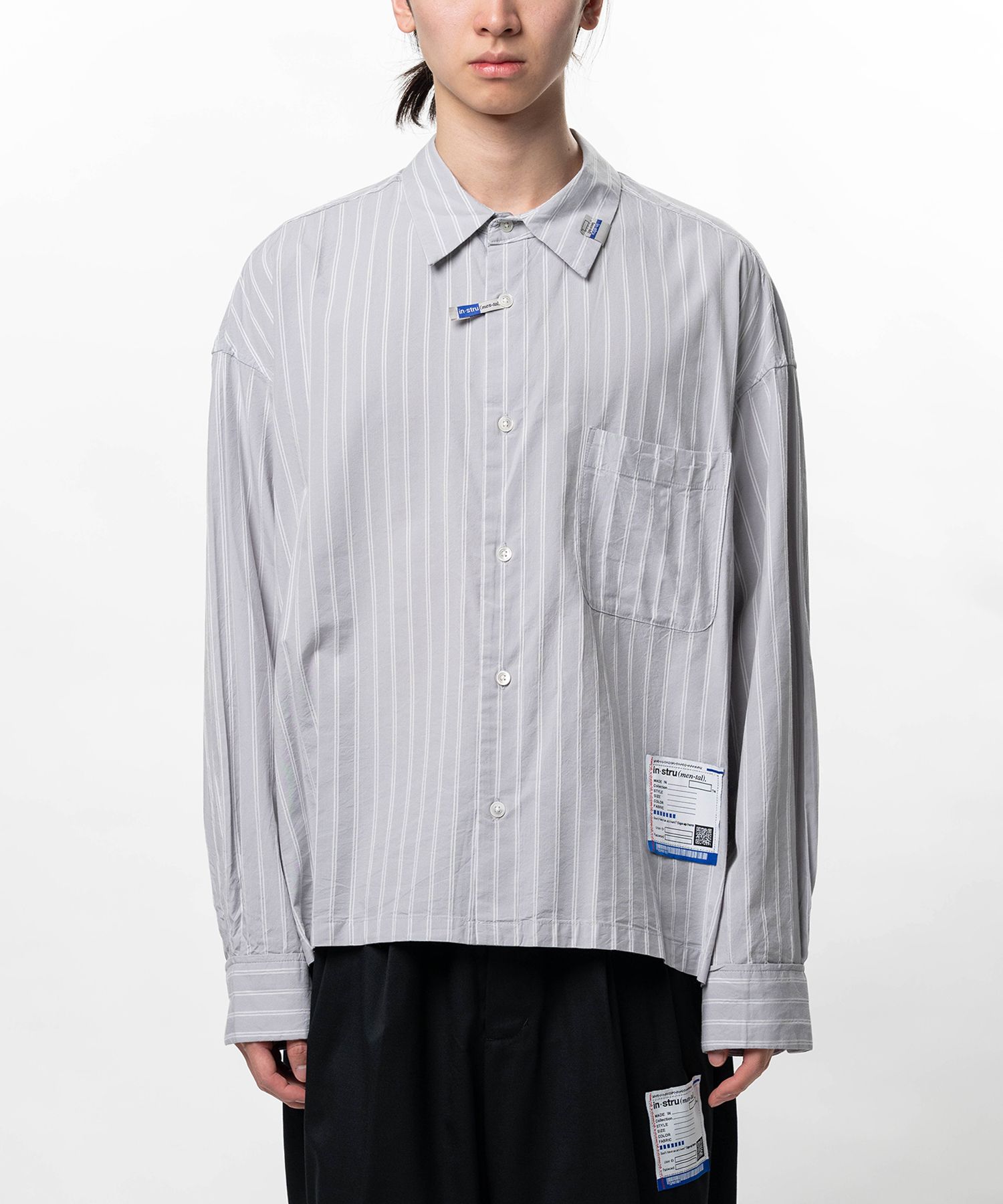 Cotton Rayon Stripe Dress Shirt