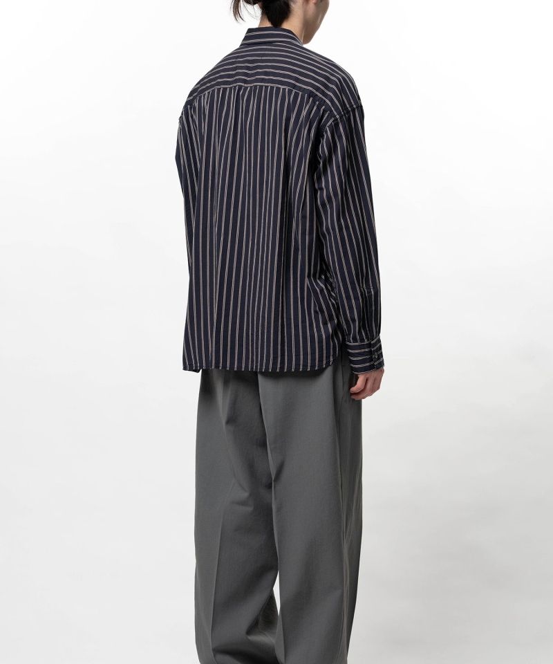 Cotton Rayon Stripe Dress Shirt