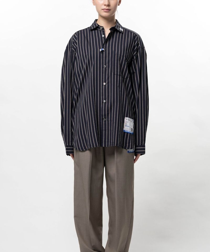 Cotton Rayon Stripe Dress Shirt