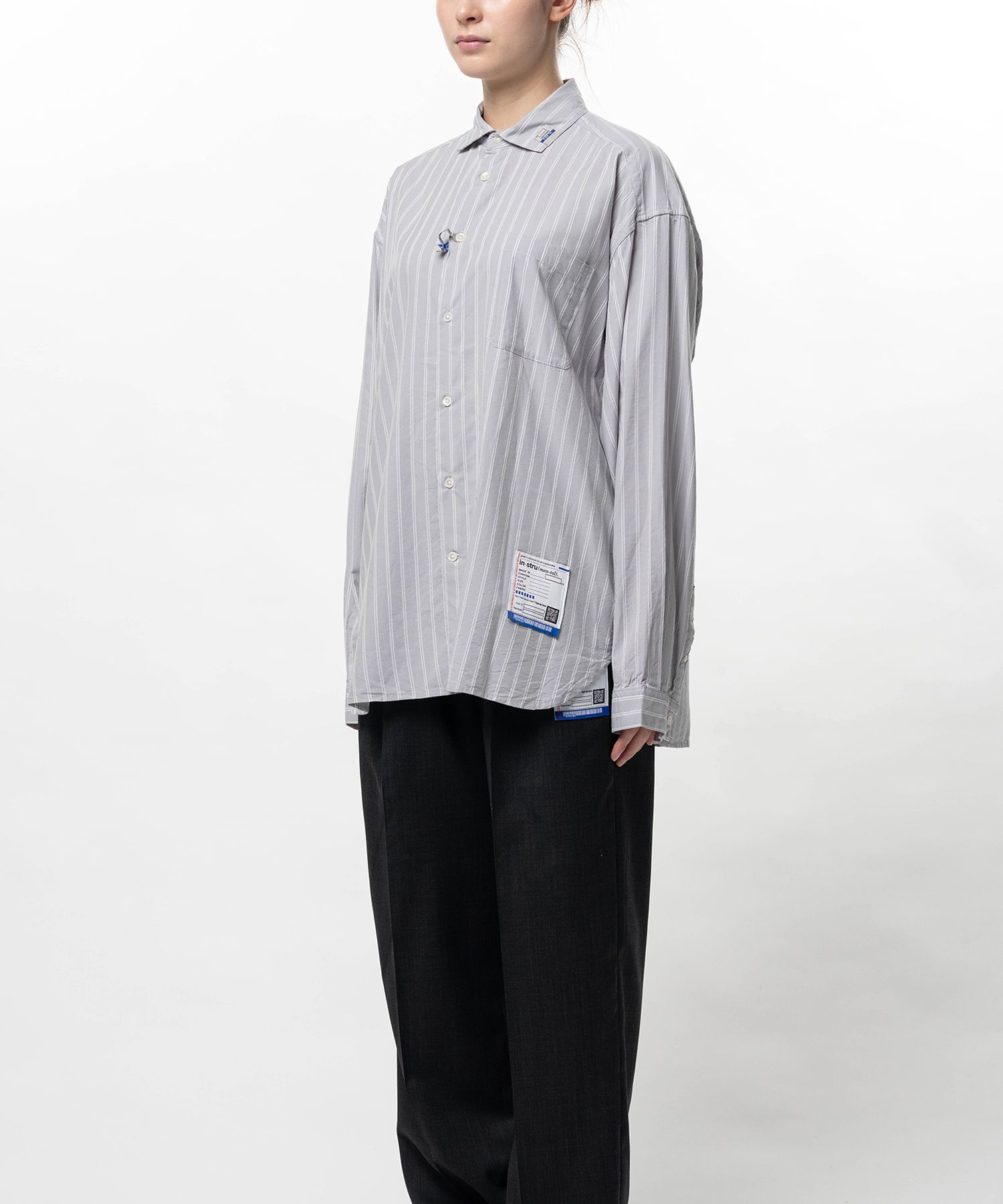 Cotton Rayon Stripe Dress Shirt
