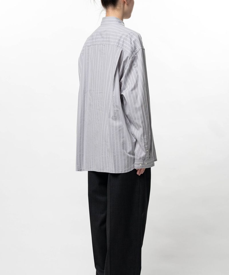 Cotton Rayon Stripe Dress Shirt