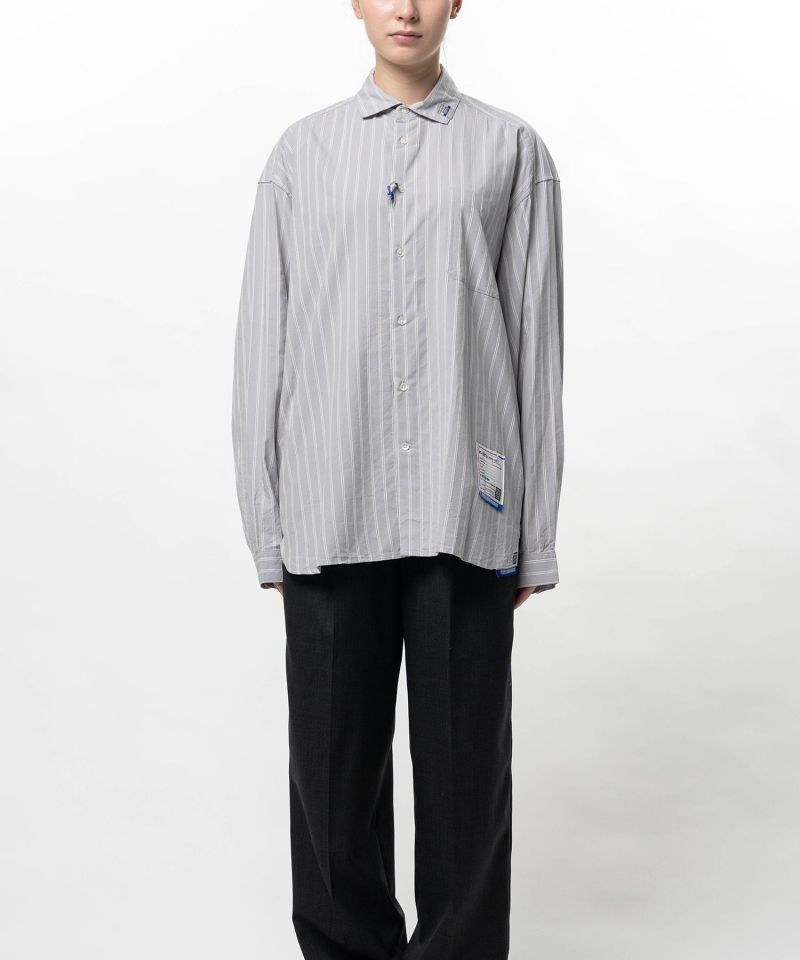Cotton Rayon Stripe Dress Shirt