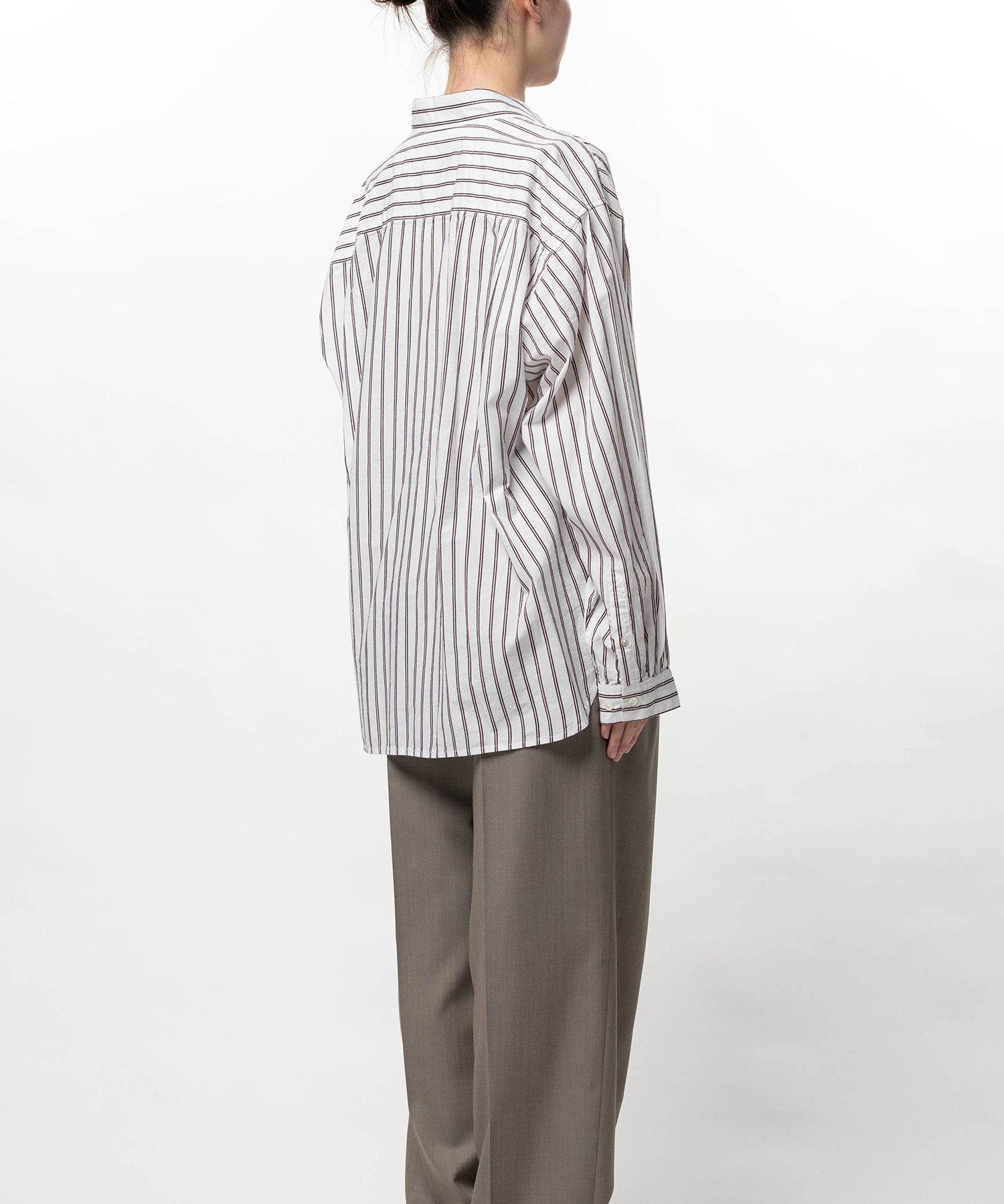Cotton Rayon Stripe Dress Shirt
