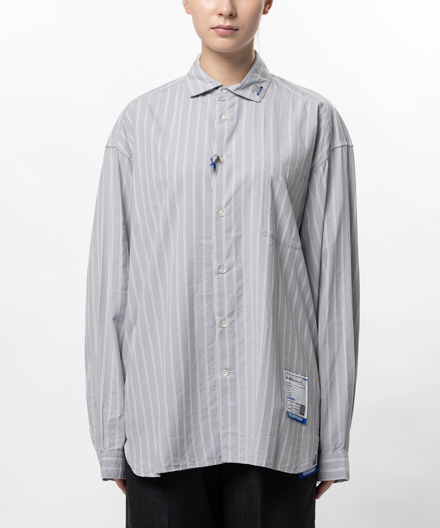 Cotton Rayon Stripe Dress Shirt