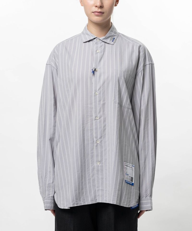 Cotton Rayon Stripe Dress Shirt