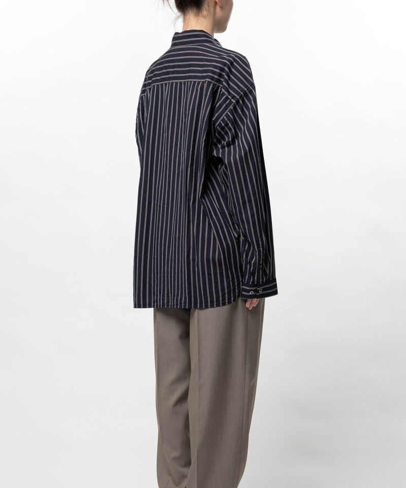 Cotton Rayon Stripe Dress Shirt