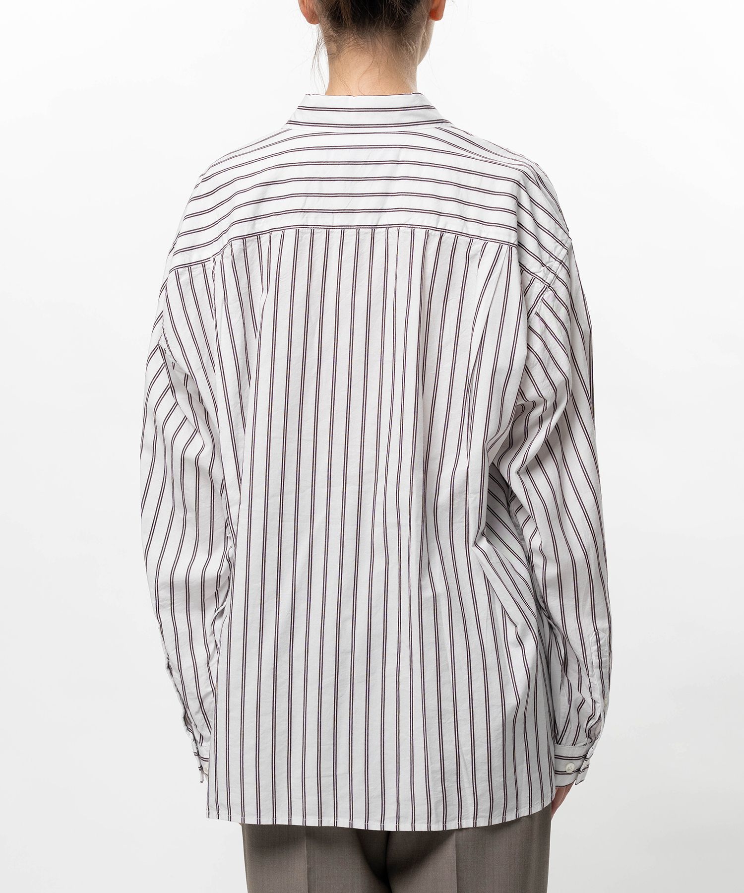 Cotton Rayon Stripe Dress Shirt