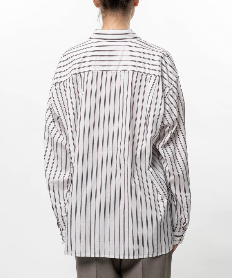 Cotton Rayon Stripe Dress Shirt