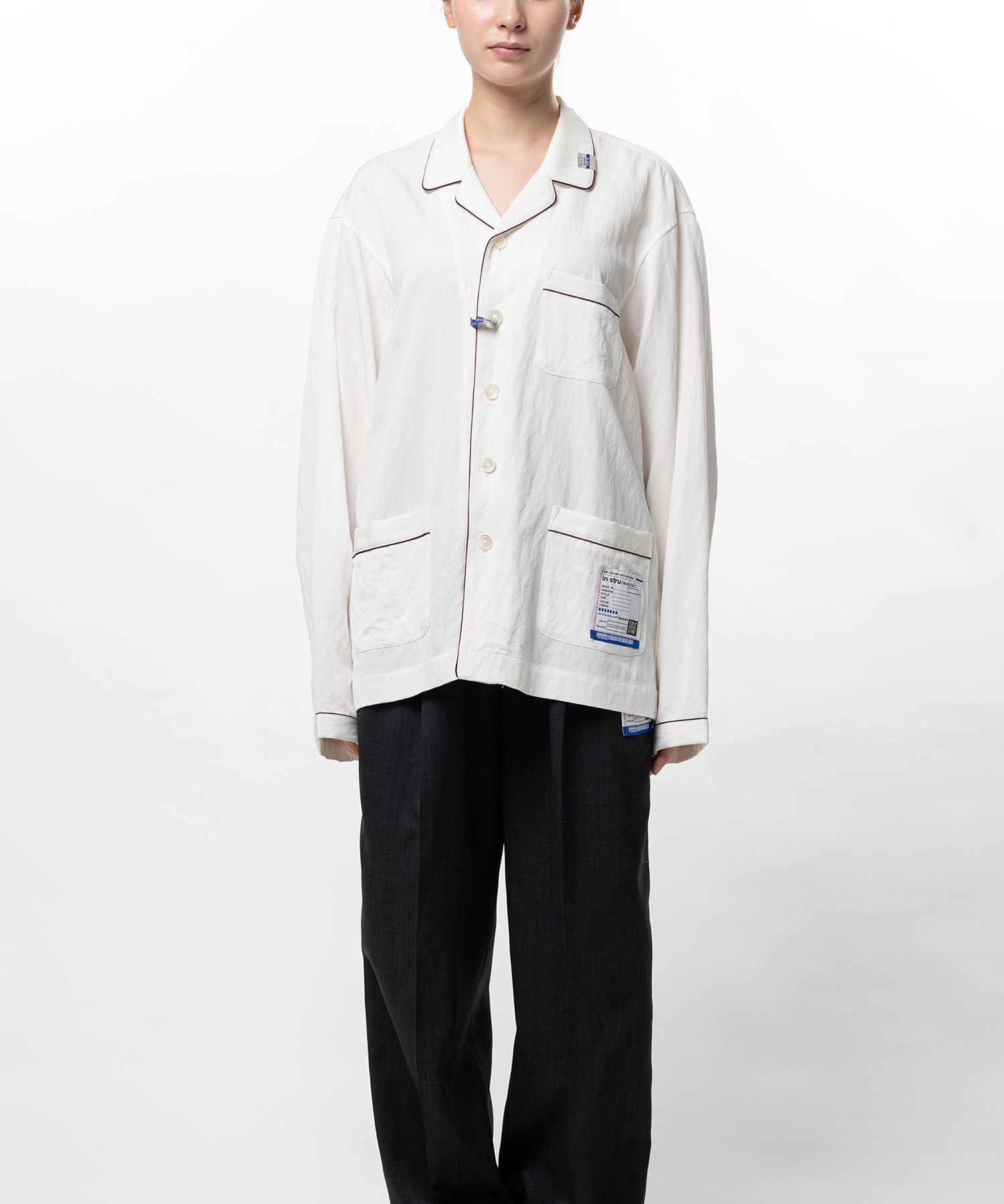 Rayon Nylon Twill Piping Shirt