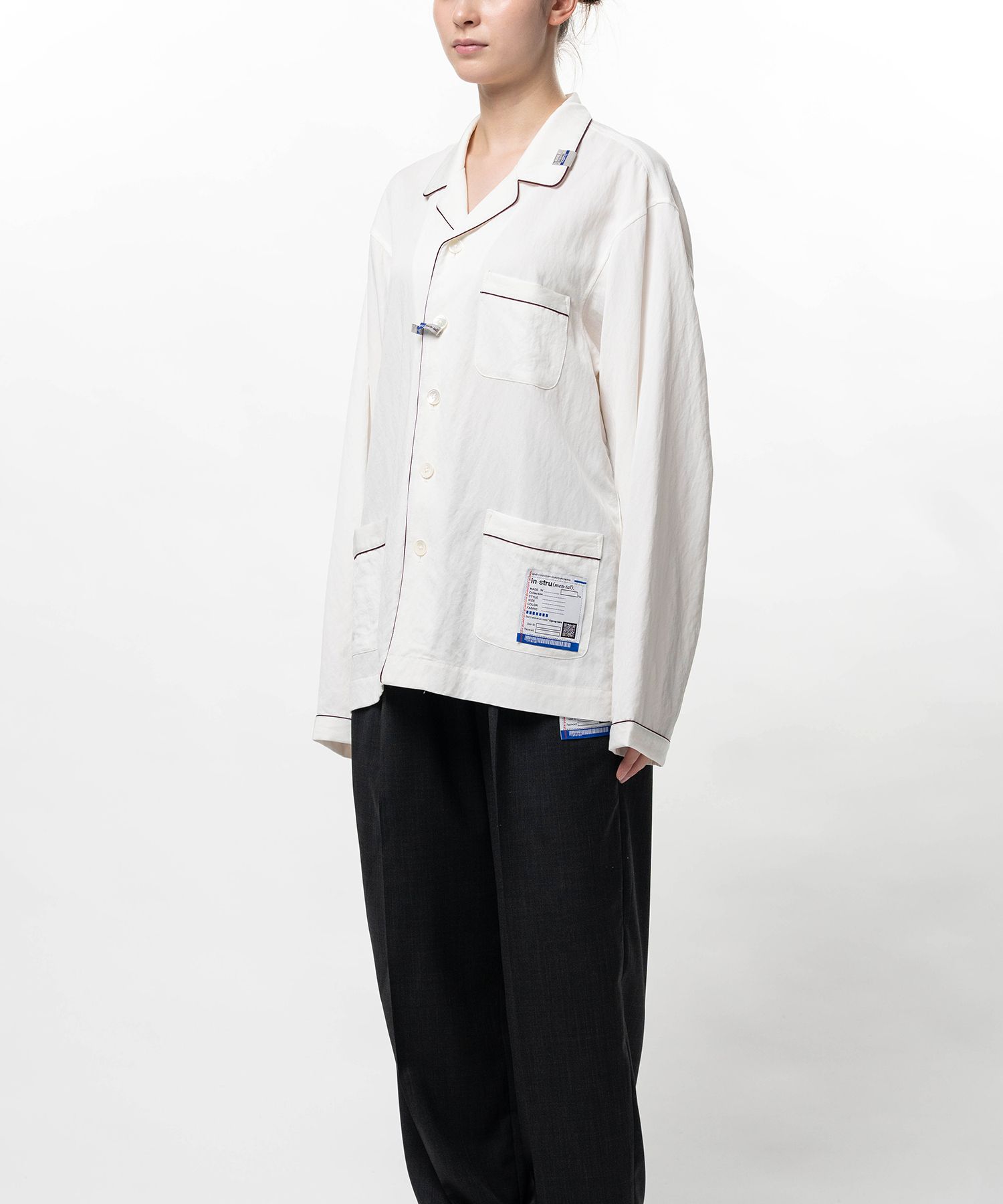 Rayon Nylon Twill Piping Shirt
