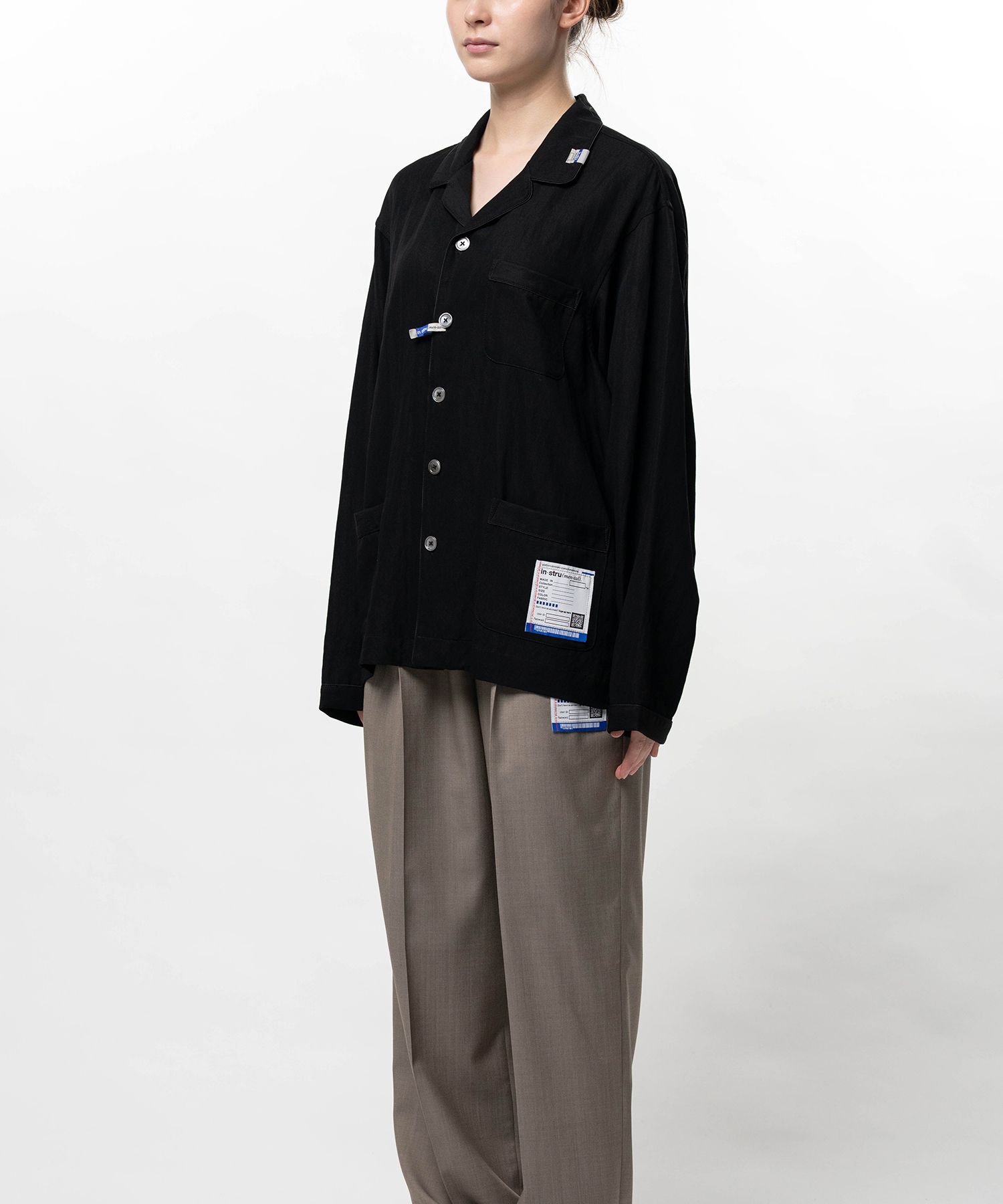 Rayon Nylon Twill Piping Shirt