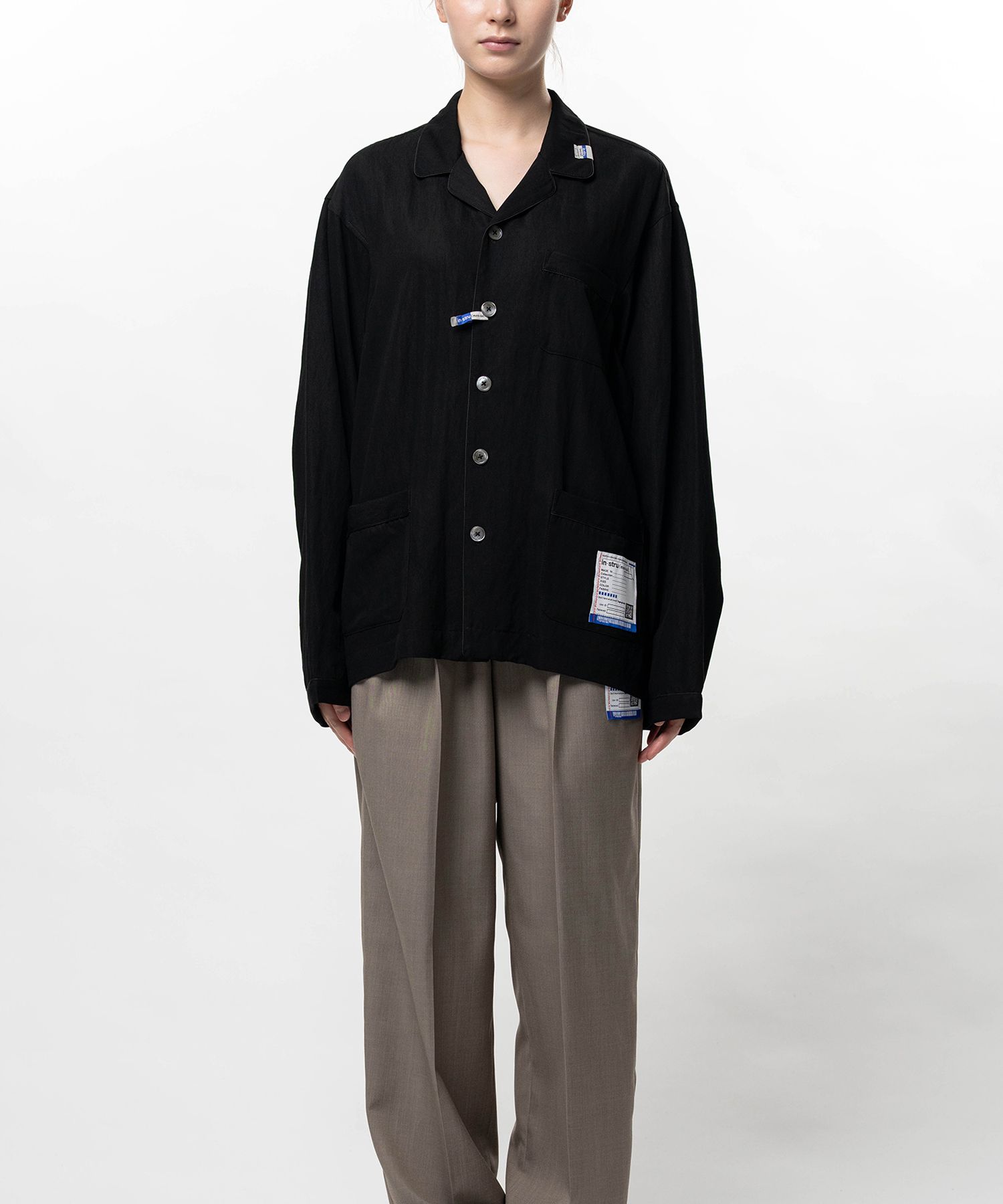 Rayon Nylon Twill Piping Shirt