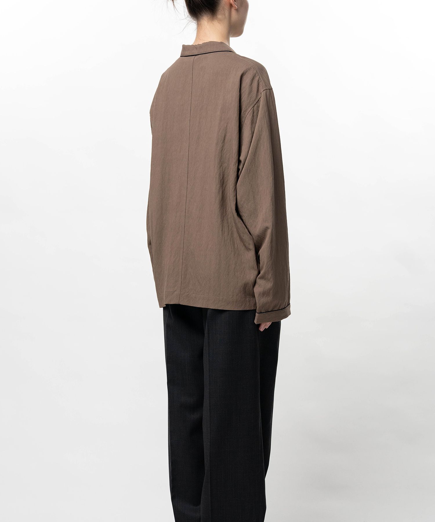 Rayon Nylon Twill Piping Shirt