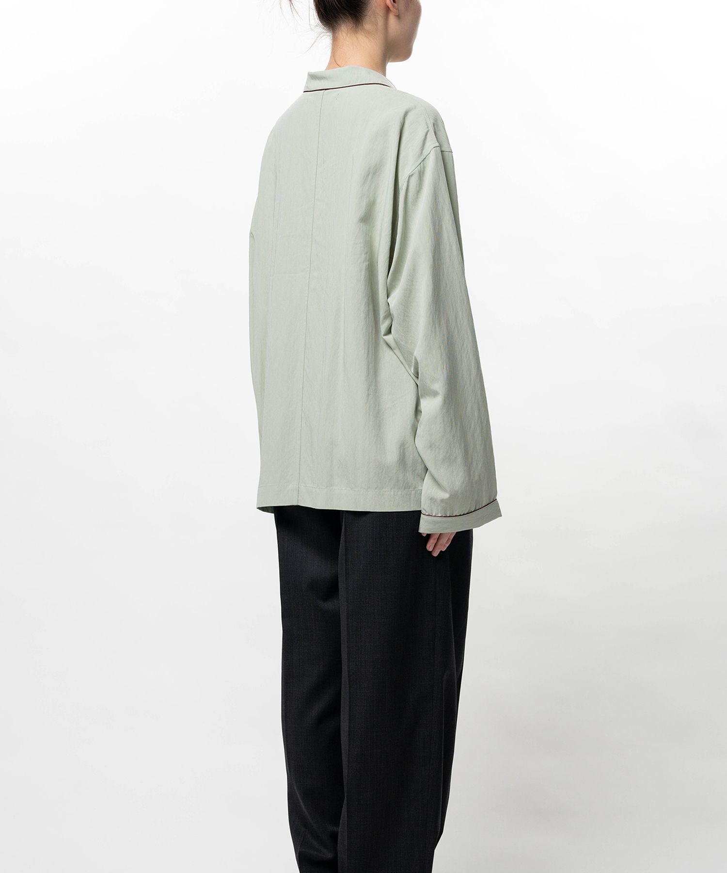 Rayon Nylon Twill Piping Shirt