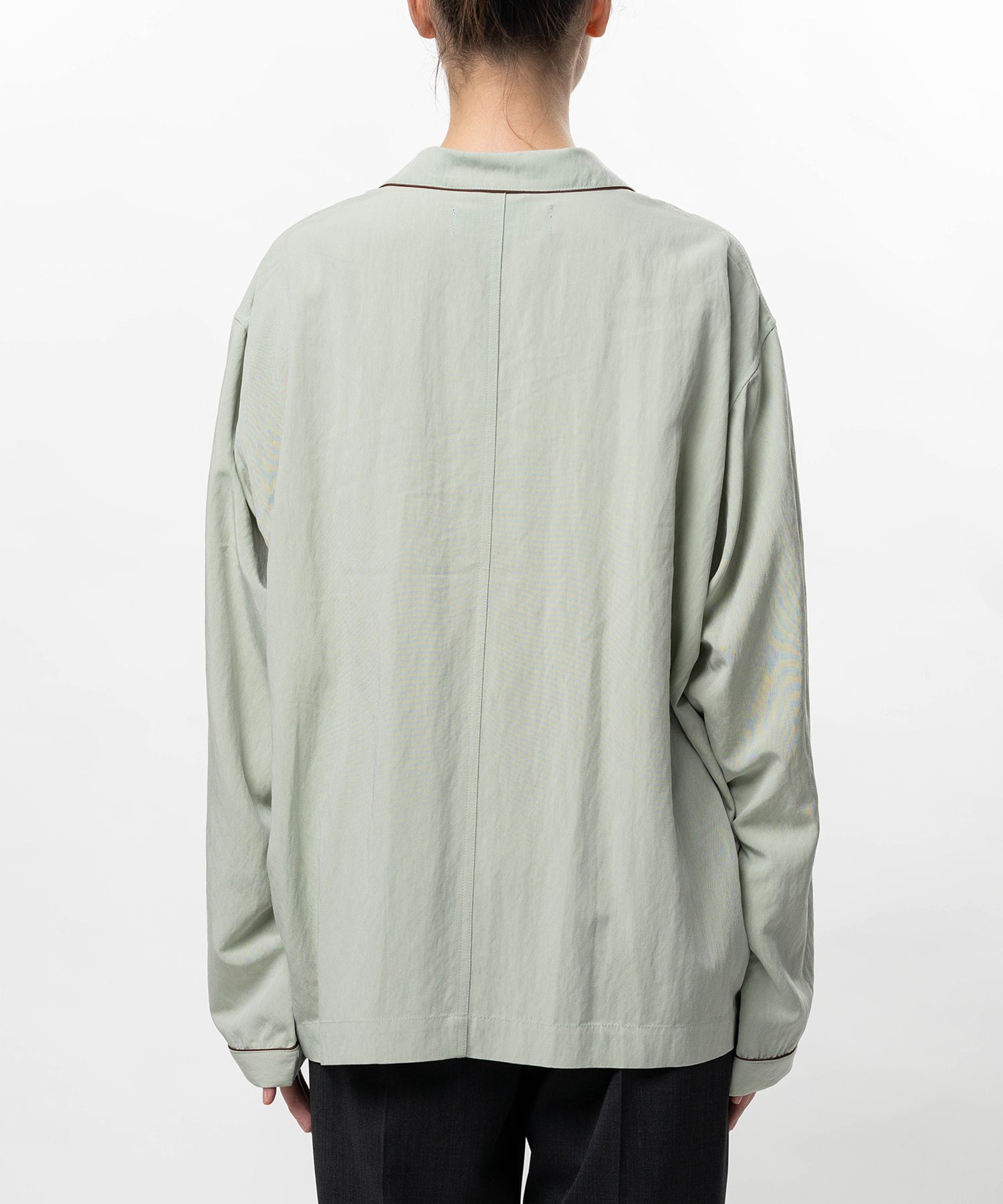 Rayon Nylon Twill Piping Shirt