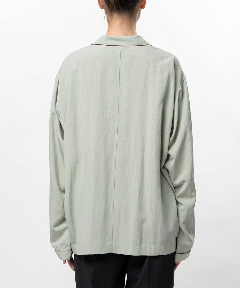 Rayon Nylon Twill Piping Shirt
