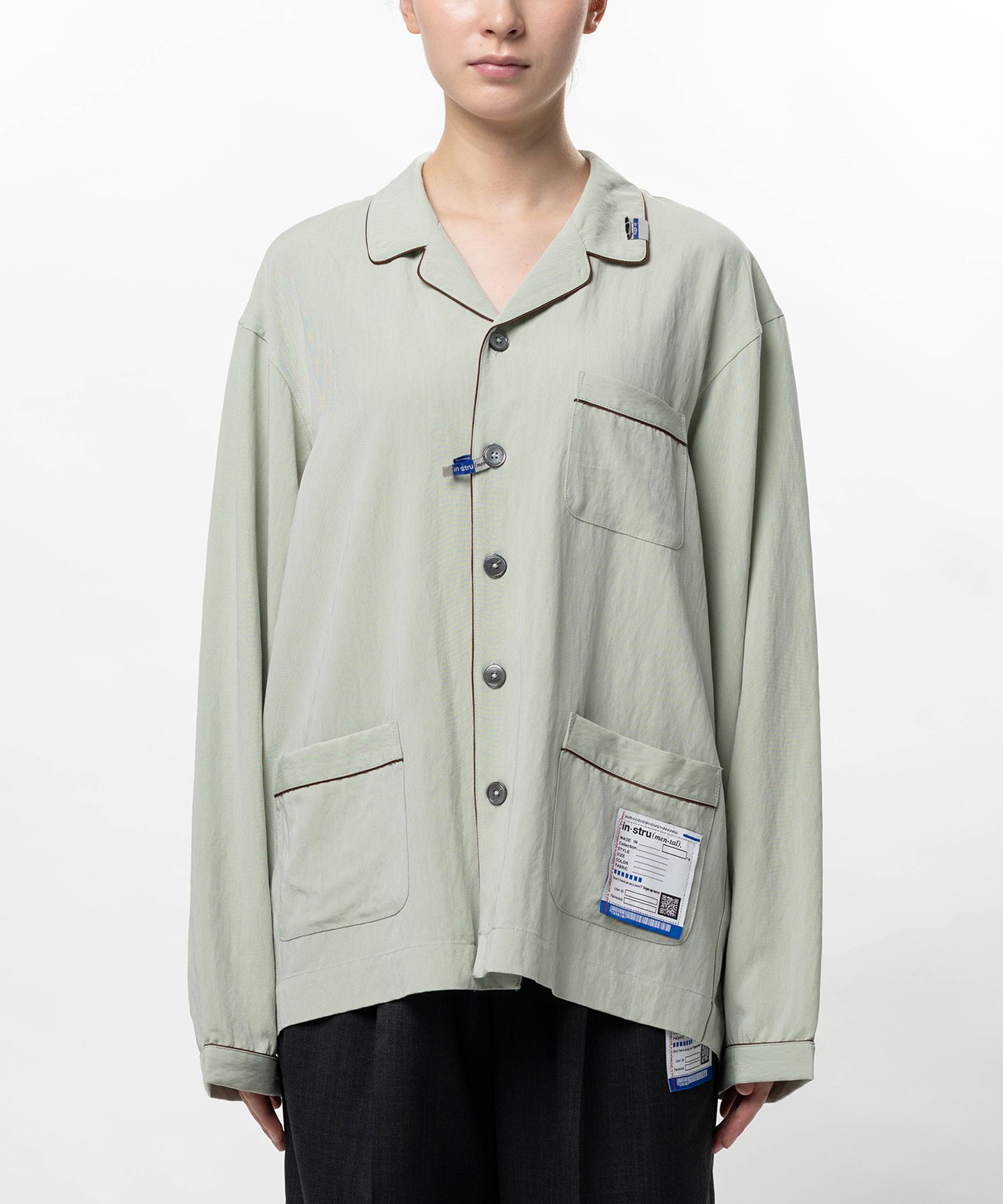Rayon Nylon Twill Piping Shirt