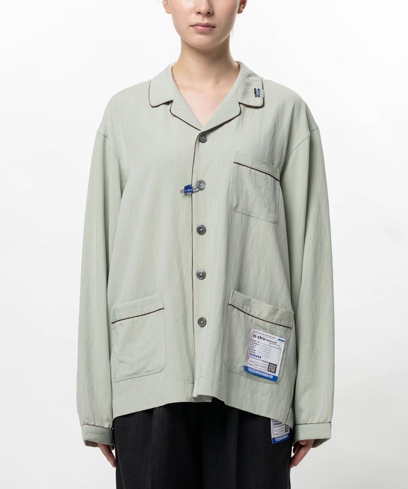Rayon Nylon Twill Piping Shirt