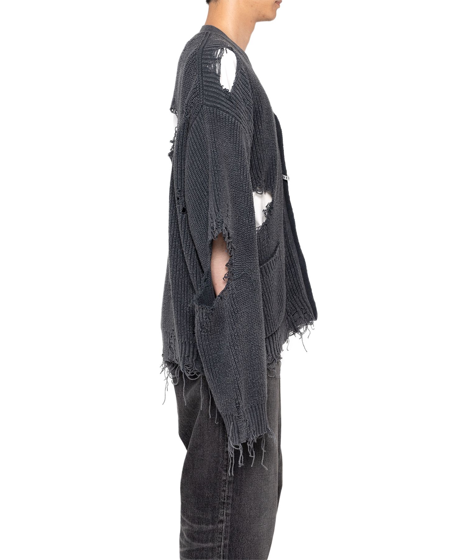 Bleached Knit Cardigan