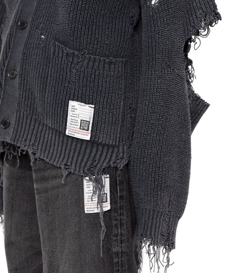 Bleached Knit Cardigan