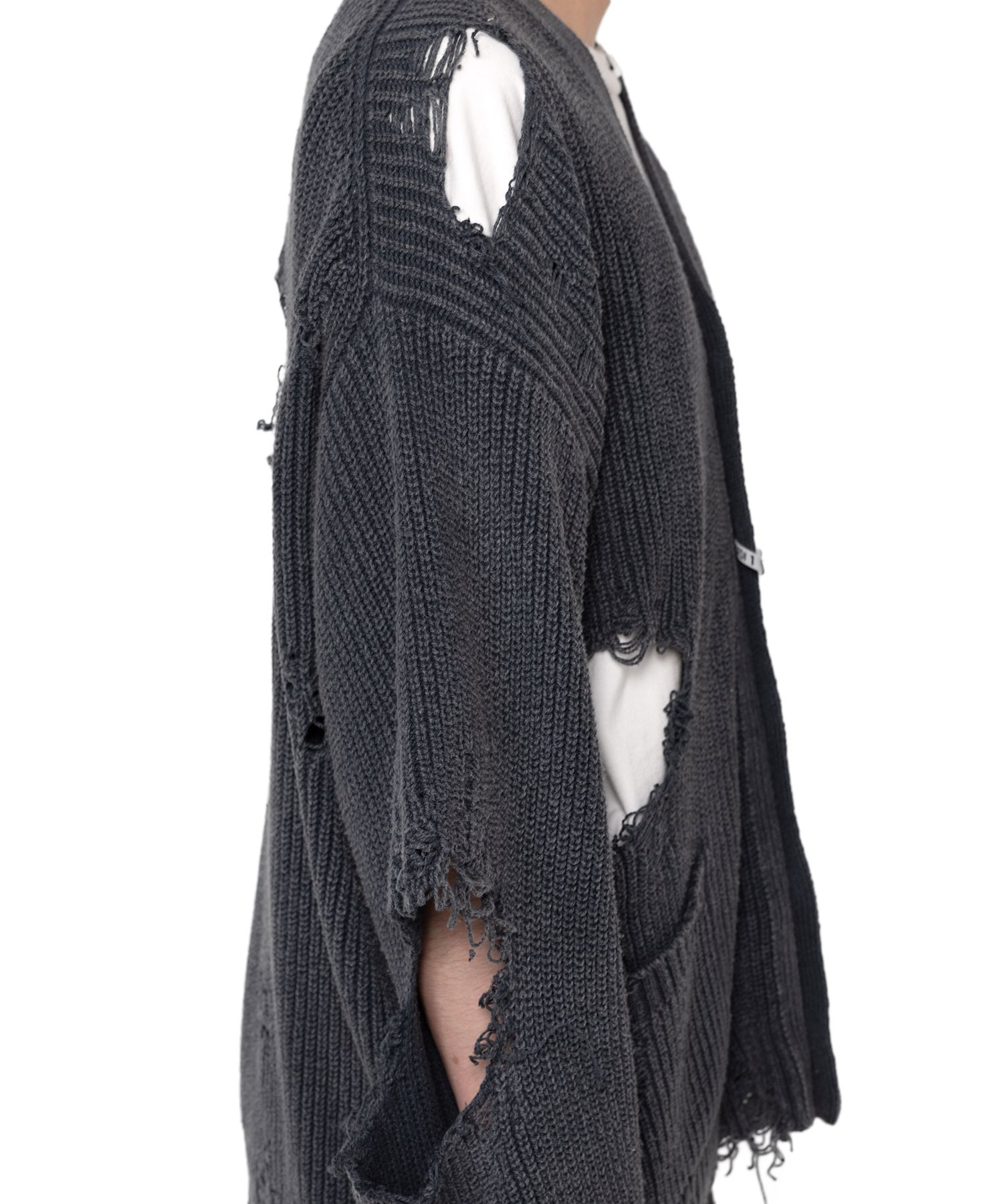 Bleached Knit Cardigan