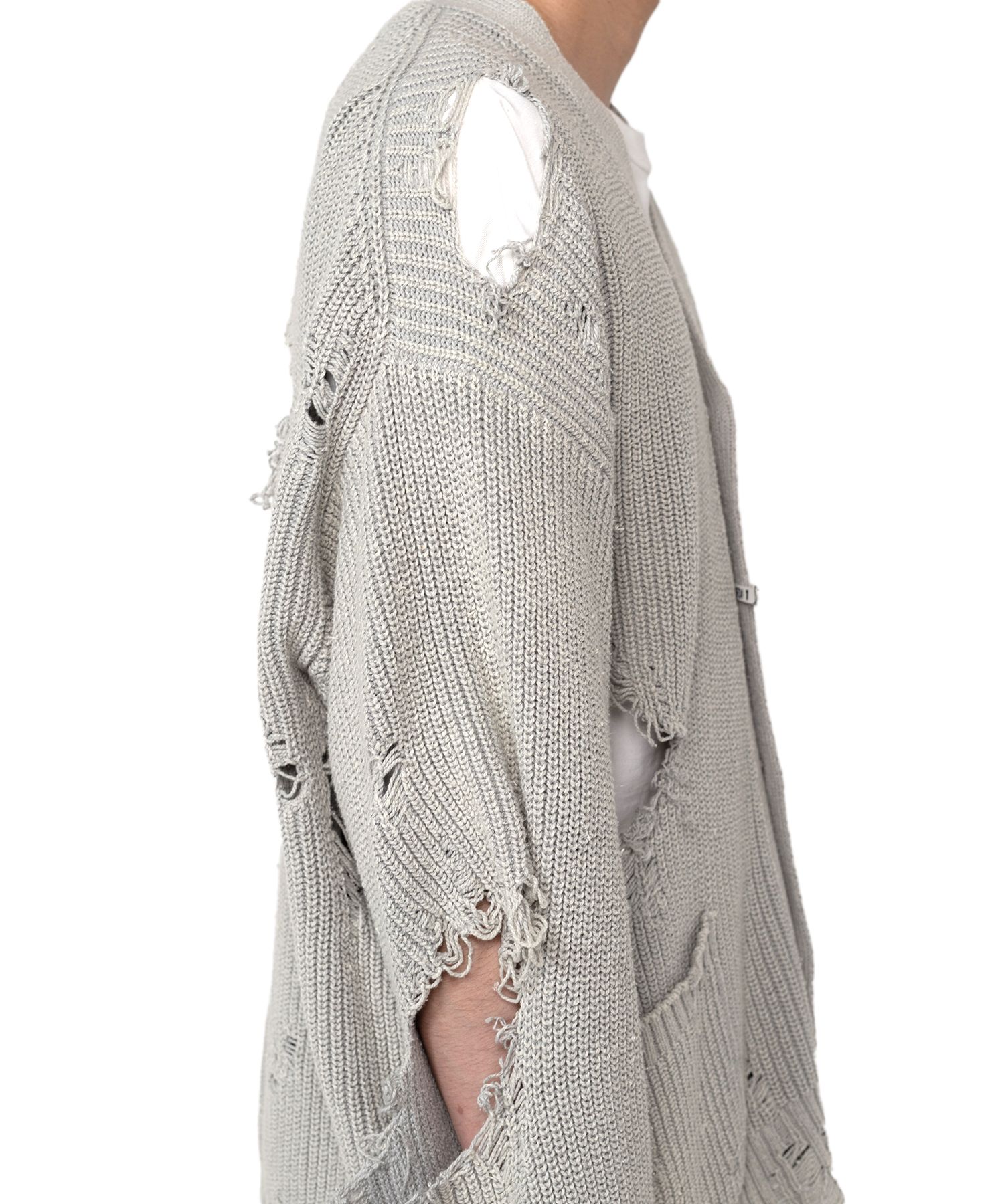 Bleached Knit Cardigan