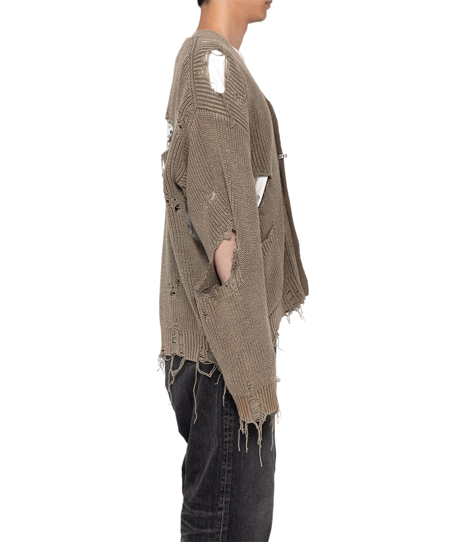 Bleached Knit Cardigan