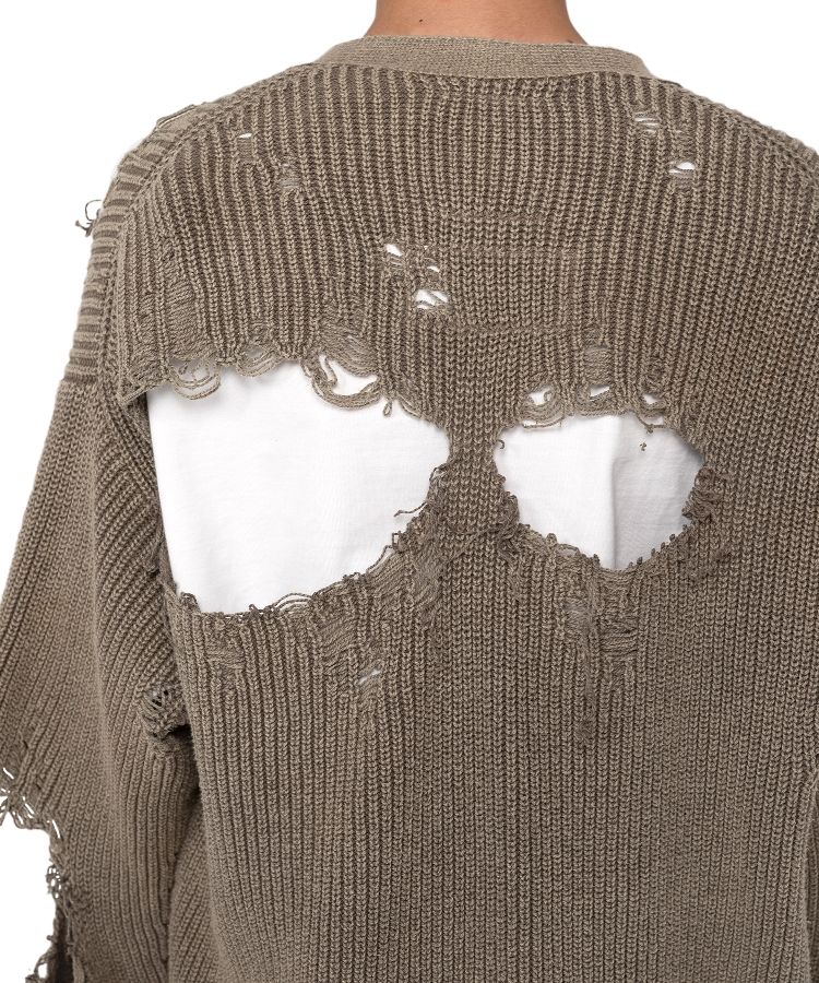 Bleached Knit Cardigan